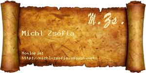 Michl Zsófia névjegykártya